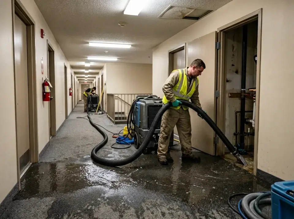 multi-unit-apartment-hallway-f-005 — frequently asked questions, Emergency Burst Pipe Water Extraction & Removal in Longview…